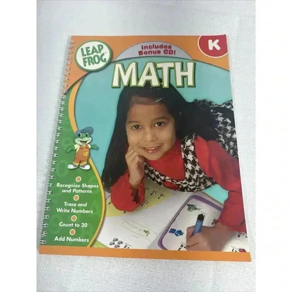 Leap‎ Frog Kindergarten Math Workbook NEW With CD (Spiral) - Picture 1 of 7